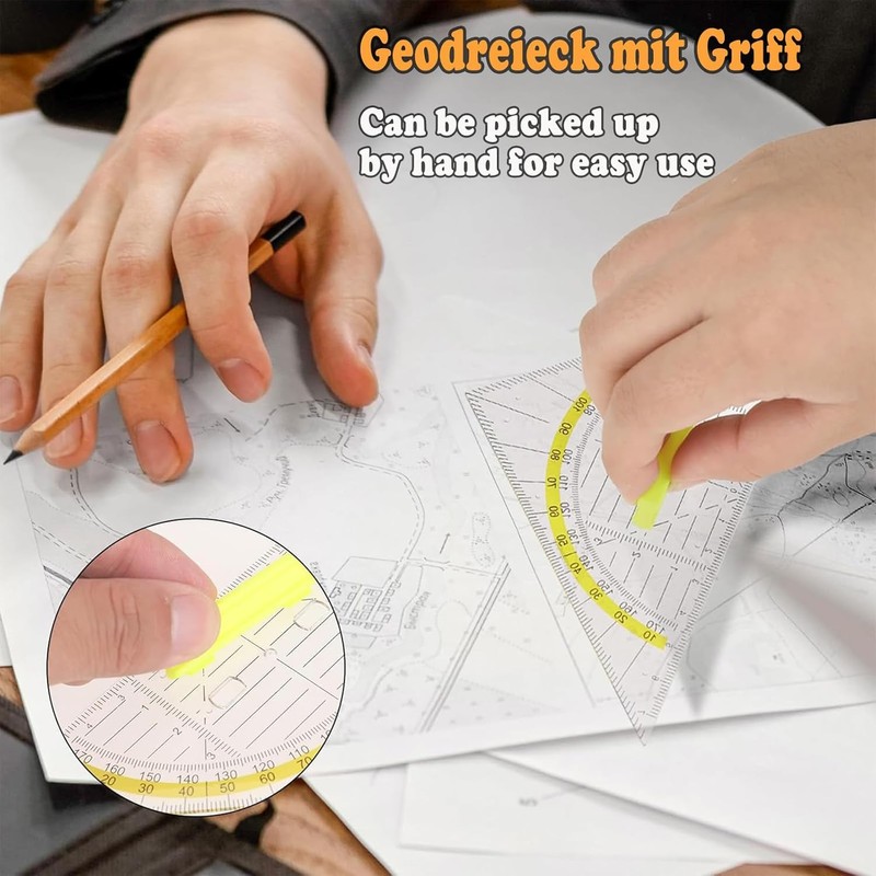 ROMINVIC Set Square and Ruler, Set Square Primary School with