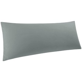 PiccoCasa Side Sleeper Pillow Cover, 100% Microfibre with Zip, 50 x 160 cm, Long Pillow, Pregnancy Pillowcase, Nursing Pillow Cover, Dark Grey