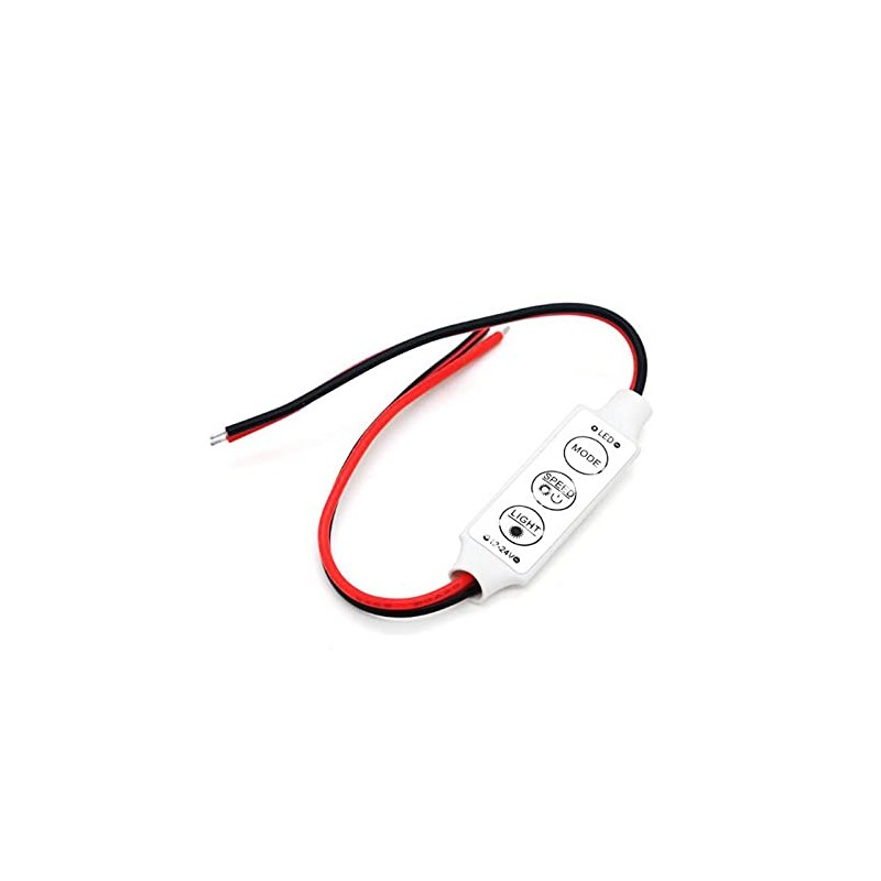 Acxico 4Pcs Low-Profile Inline Controller Dimmer Switch for Single Color