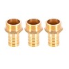 3PCS Brass Barbed Hose Fitting Coupler Connector 19mm to 3/4”