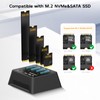 SEINIKAY M.2 Dock with Fan for NVME SATA SSD, Tool-Free