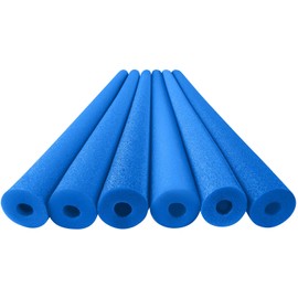 Play22 Pool Noodles Foam 6 Pack - Soft Large Blue Foam Noodle Tube, Bulk Swim Noodles, Multi-Purpose, Floating Training Device, Exercise Aid, Craft Projects