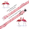 Olahibi Dog Collar Leash Set, Flamingo Pattern, Polyester Material, Adjustable