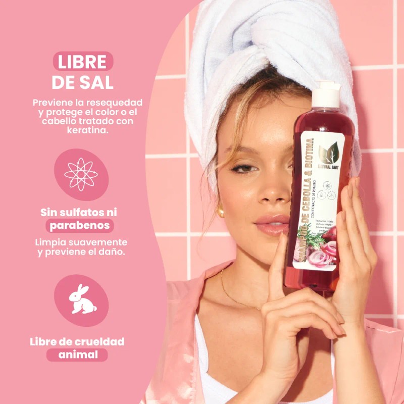 Shampoo Y Tratamiento Natural Sant Cebolla Romero Biotina