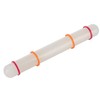 Westmark Ausrollstab, Mit Distanzring, Länge: 22,2 cm, Kunststoff/Silikon, Weiß/Rot/Orange, 30462280