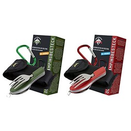 Outdoor Freakz Outdoor Camping Folding Cutlery Set Made of Stainless Steel with Waist Pouch - The Original