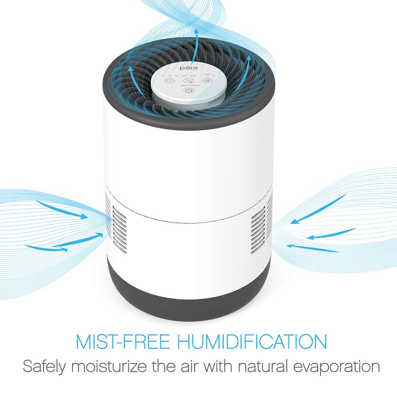 Pure Enrichment MistAire Eva - Mist-Free Evaporative Humidifier (2.8L) with