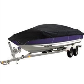 marddpair Heavy Duty Trailerable Jon Boat Cover Replacement for Jon Boat 12ft-18ft Long and Beam Width up to 75inch