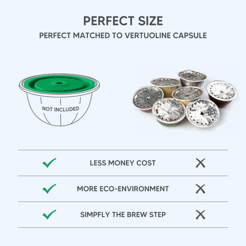 RECAFIMIL 2 Pack Reusable Cap Compatible with Nespresso Vertuo and