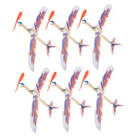 KOMBIUDA 6pcs Rubber Band Powered Airplane Model DIY Assembly Glider Plane for Craft Flying Models Outdoor Activity
