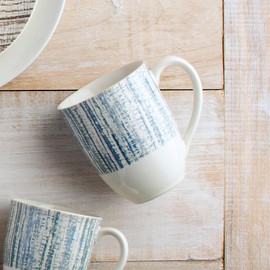 Noritake Colorwave Weave Blue 18 oz. Mug, Set of 4