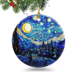 Van Gogh Style Starry Night Christmas Ornaments 2024 Ornament Holidays Ornaments Christmas Tree Ornaments Hanging Accessories Navidad decoracion Christmas Xmas Gifts for Home Indoor Outdoor Decor