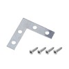 Pastlla 50Pcs Corner Brace 4 Holes Flat Corner Braces L