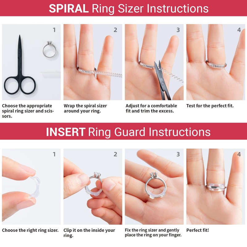 Ring Sizer Adjuster for Loose Rings, 60 Piece Set with