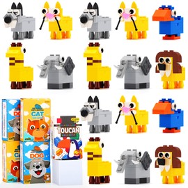 KOSTACHI Pack of 24 Pencil Sharpeners with Container, Guest Gift Children's Birthday, Building Block Toy & Pencil Sharpener Dual Use Sharpener with Tin for Party Bags Children's Birthday Parties