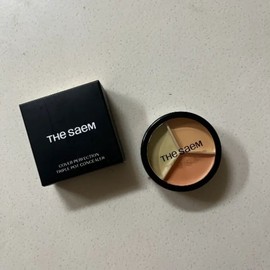 The Saem Cover Perfection Triple Pot Concealer 6colors Correct Beige / 더샘 커버 퍼펙션 트리플 팟 컨실러 6colors 코렉트 베이지