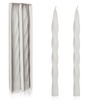 Handmade Unscented Long Spiral Taper Candle White 10 Inch Smokeless
