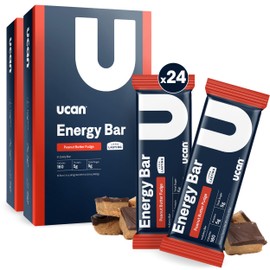 UCAN Energy Bars 2-Pack Bundle – Peanut Butter Fudge | 24 Bars Total (2 x 12 ct Boxes) | Low Sugar, Non-GMO, Keto-Friendly, Plant-Based, Gluten-Free, 1.4oz Bar
