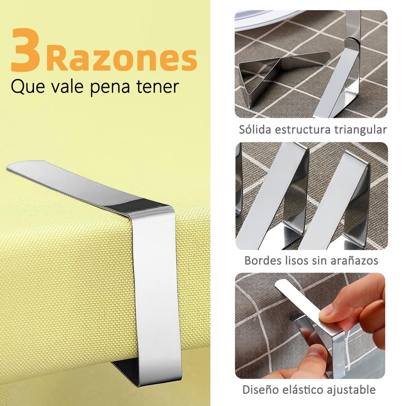 Clips para Mantel, Paquete de 8 Soporte para Manteles para