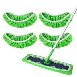 Yicotira Reusable Microfiber Mop Pads for Swiffer XL Mop - XL Dry Sweeping Cloths & XL Wet Pads Refills - X-Large Heavy Duty Mopping Cloths for Floor Mopping and Sweeping, 4 Pack (Mop is Not Included)
