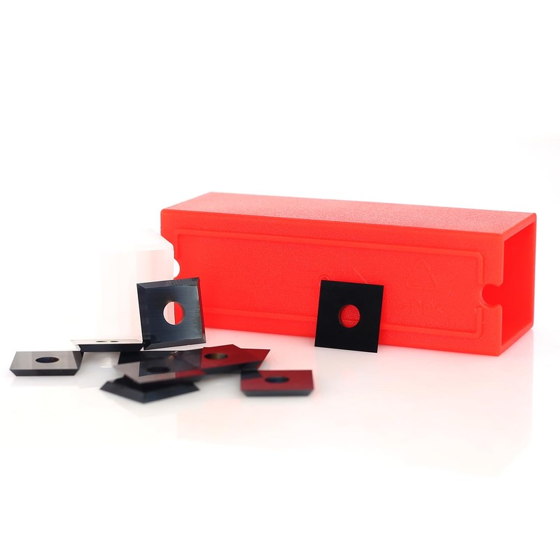 Akylin 10pcs 12x12x1.5mm Insert DLC-Coated Carbide Replaceable Blade Square, 4-Cutting