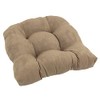 Blazing Needles Microsuede Rounded Back Chair Cushion, 19" x 19",