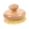 PACKOVE Portable Round Bath Brush with Sturdy Handle for Exfoliating