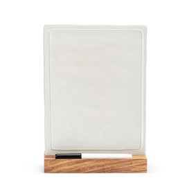 DEMDACO Write On Classic White 9.5 x 7 Wood and Stoneware Dry Erase Memo Board