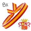 BDM Spanish Flag Fabric Bracelet for Men and Women with