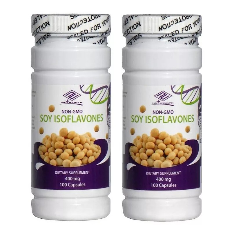 nu-health 2XPure Natural Non-GMO Soy Isoflavones 400 mg (100 Capsules)