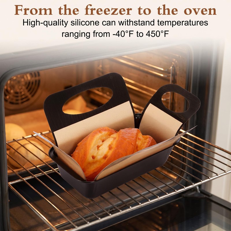 9x5 Loaf Pans for Baking Bread with Silicone Loaf Pan