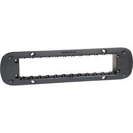 Bticino K4706 Support for Mounting Switches, Diverters, Inverters and Transparent Protection Included in the Box, Living Now Series, 6 Modules