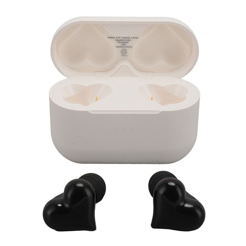 Heart Shaped Wireless Earbuds HIFI Stereo Sound Waterproof Bluetooth 5.3
