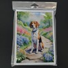 Caroline's Treasures English Foxhound Spring Path Greeting Cards Pack of