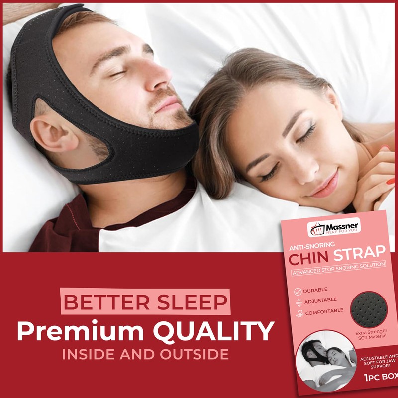 Massner Extra Strength Chin Strap for Sleeping, Breathable, Comfortable CPAP