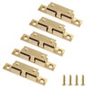 Uenhoy 5 Pcs Solid Brass Cabinet Door Catch, Dual Ball