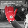 FINGER TEN Golf Gloves Men Left Hand Leather with Ball