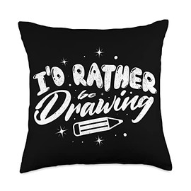 Drawing Apparel for Artists Sketching Pencil for Women Throw Pillow
