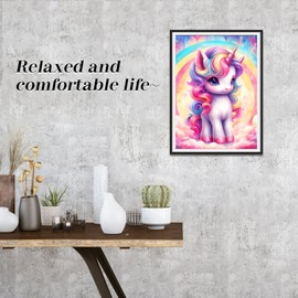 AIRDEA Unicorn Diamond Art Painting Kits for Adults Beginners,DIY Rainbow Diamond Art Kits for Adults,Peinture Diamant by Number Kits Fantasy Gem Painting Art 30x40 cm
