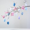 com-four® Easter eggs for hanging, hand-painted Easter decoration in great
