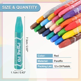 PATIKIL Aquamarine Oil Pastels, 12Pcs Soft Oil Crayons Vibrant and Creamy Pastels Stick Art Supplies for Art Painting Drawing Blending Graffiti for Artists Beginners