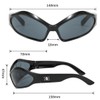 Turbo | Flex Silver Sunglasses Wrap Around Y2K - Color: