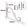 Acrux7 4 Pack White Shelf Brackets 7.5x5.5 Inch, White Decorative