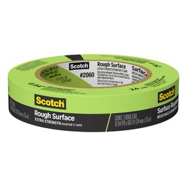 Scotch Rough Surface Extra Strength Painter's Tape, 0.94 in x 60.1 yd, Tape Protects Surfaces and Removes Easily, Rough Surface Painting Tape for Indoor and Outdoor Use, 1 Roll (2060-24AP)