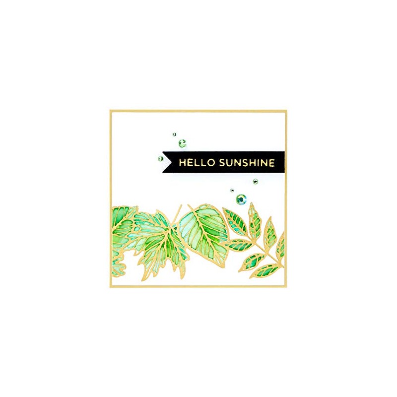 Spellbinders Glimmer Hot Foil Plate-Autumn Leaf Border