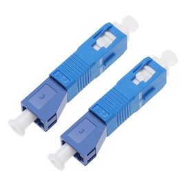EMSea 2PCS Fiber Optic Adapter Singlemode 9/125 SM SC Male to LC Female Hybrid Optical Fiber Convertor for Ethernet Network and Optical Communication Equipment