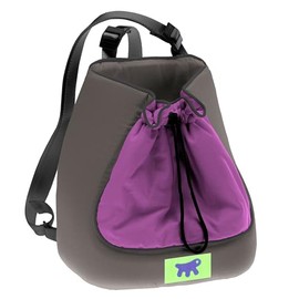 Ferplast Cat and Dog Backpack TRIP, Cat and Small Dog Carrier Bag, Carrying Bag, up to 5 Kg, Adjustable Straps, Lanyard Closure, Washable, Soft Carrier, Pet Bag, 28 x 18 x h 29 cm, Purple