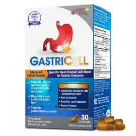 LABO Nutrition GASTRICELL - Acid Reflux, Heartburn, Recurring Gastric Discomfort, Natural Defence Against Gastric Distress 30 Capsules