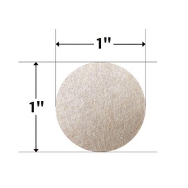Shepherd Hardware 9972 1-Inch Heavy Duty Self-Adhesive Felt Furniture Pads, 48-Count, Beige
