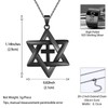 Jewish Star of David Necklace for Women Men Black Gold